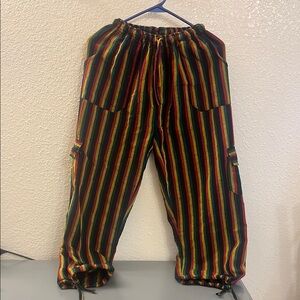 Multicolor Striped Cargo Pants